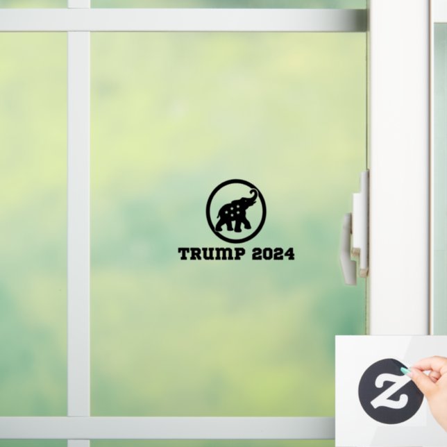 Pour Fenêtre Trump 2024 Clair Vitre Noir Cling Autocollant voit (Maison)