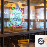 Un monde gentil «Inspirivité» Autocollant de fenêt