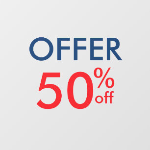 Pour Fenêtre Vente de la boutique Blue & Red Autocollant de fen