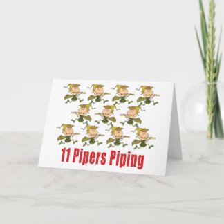 Pour Fêtes Annuelles 11 joueurs de pipeau sifflant des cartes