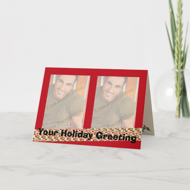 Pour Fêtes Annuelles 2 cartes de Noël photo (Devant)