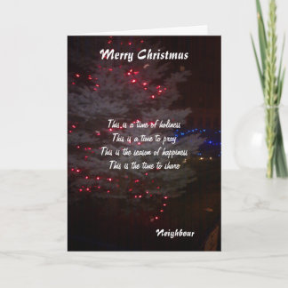 Pour Fêtes Annuelles À ma voisine cartes de voeux de Noël