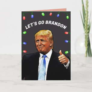 Pour Fêtes Annuelles ALLONS BRANDON DONALD TRUMP Cartes de Noël