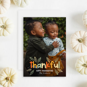 Pour Fêtes Annuelles Amusants Automne Thanksgiving Cartes photos