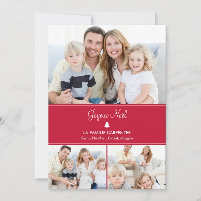 Pour Fêtes Annuelles Arbre cartes de photo de vacances modernes (Devant)