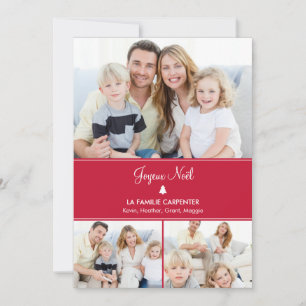 Pour Fêtes Annuelles Arbre cartes de photo de vacances modernes