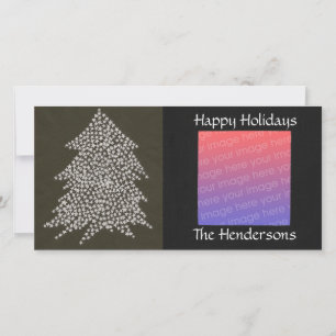 Pour Fêtes Annuelles Arbre de Noël blanc étoile Cartes photos personnal
