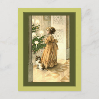 Pour Fêtes Annuelles Arbre de Noël victorien et Cartes de fille de la m