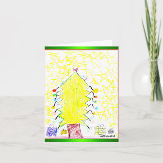 Pour Fêtes Annuelles Art by Kids Christmas Tree Cartes de notes personn