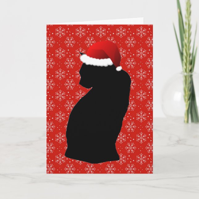 Pour Fêtes Annuelles "Ayez-vous un joyeux petit Noël" Cartes de chat (Devant)