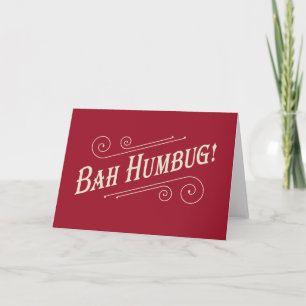 Pour Fêtes Annuelles Bah Humbug Cartes de Noël