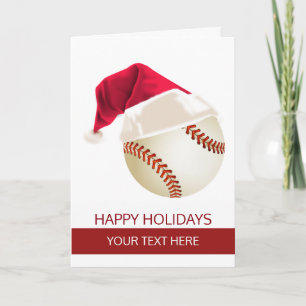 Pour Fêtes Annuelles Bal de base-ball de Noël Santa Hat Cartes de voeux