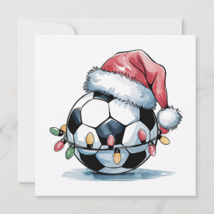Pour Fêtes Annuelles Balle de Football de Noël Chapeau de Noël Cartes d