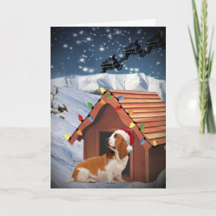 Pour Fêtes Annuelles Basset Hound Joyeuses cartes de Noël