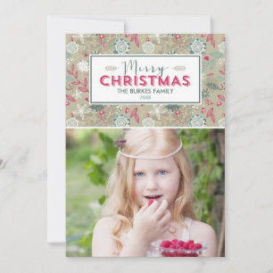 Pour Fêtes Annuelles Beau Motif Noël Cartes photos de vacances