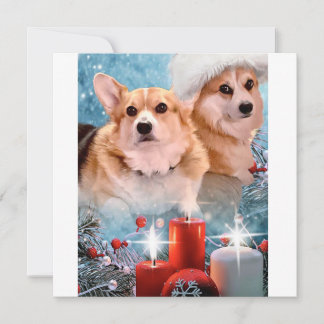 Pour Fêtes Annuelles Belles cartes de vacances Pembroke Welsh Corgis