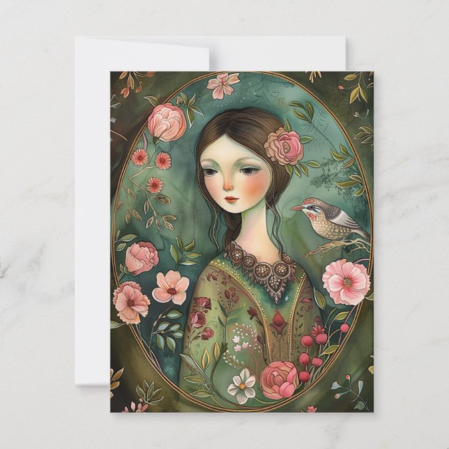Pour Fêtes Annuelles Belles Cartes Portrait (Devant)