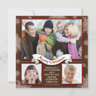 Pour Fêtes Annuelles belles vacances d'hiver salutations cartes photos