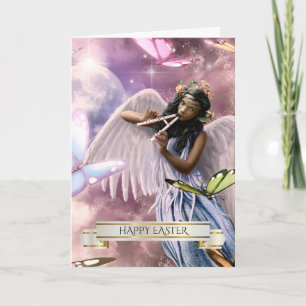 Pour Fêtes Annuelles Bénédiction de Pâques. Angel avec Cartes à Papillo