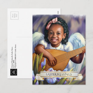 Pour Fêtes Annuelles Bénédiction de Pâques. Little Angel avec Cartes po