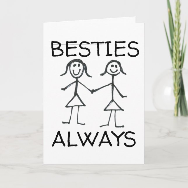 POUR FÊTES ANNUELLES BESTIES BFF PETITS AMIS ANNIVERSAIRE CARTES DE SAL (Devant)