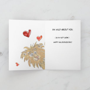 Pour Fêtes Annuelles Bête encore mon coeur Lion Cartes Coeurs