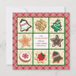 Pour Fêtes Annuelles Boulangerie Cartes de Noël d'affaires