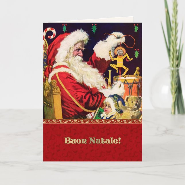 Pour Fêtes Annuelles Buon Natale. Cartes de Noël en italien (Devant)