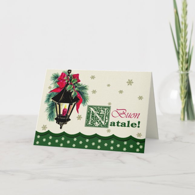 Pour Fêtes Annuelles Buon Natale. Cartes de Noël en italien (Devant)