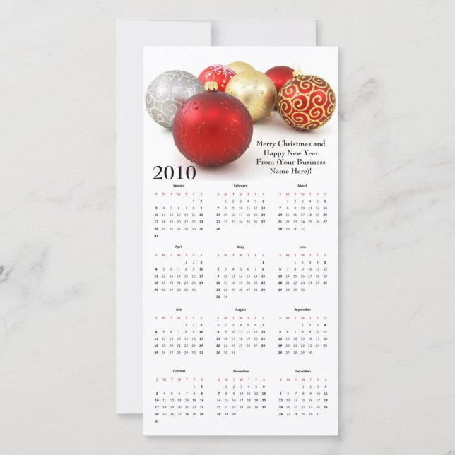 Pour Fêtes Annuelles Calendrier personnalisé des cartes de Noël (Devant)