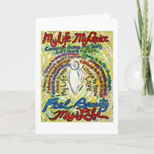Pour Fêtes Annuelles Cancer Poem Blanc Ange Personnalisé Cartes de voeu