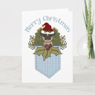 Pour Fêtes Annuelles Carlin doux Cartes de fin de année de Noël, Tee -