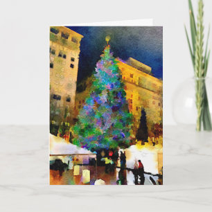 Pour Fêtes Annuelles Carré de pionnier de Portland aux cartes de Noël