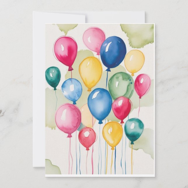 Pour Fêtes Annuelles Cartes à ballonnet (Devant)
