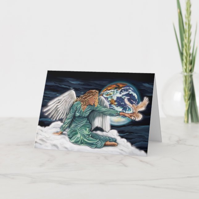 Pour Fêtes Annuelles Cartes anges avec verset (Devant)