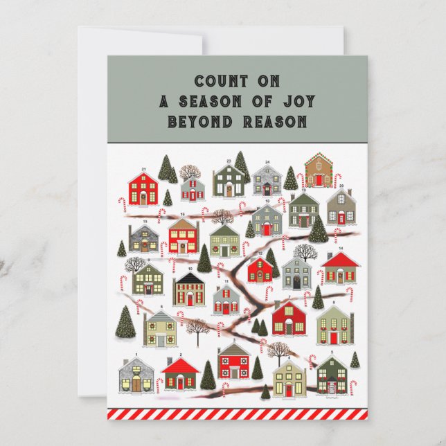 Pour Fêtes Annuelles Cartes Calendrier de Noël (Devant)