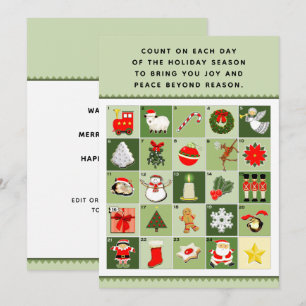 Pour Fêtes Annuelles Cartes Calendrier de Noël
