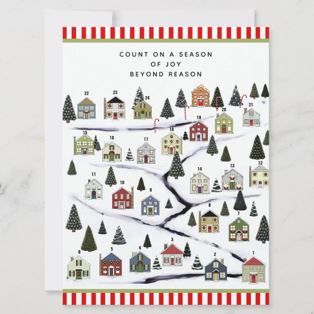 Pour Fêtes Annuelles Cartes Calendrier de Noël (Devant)