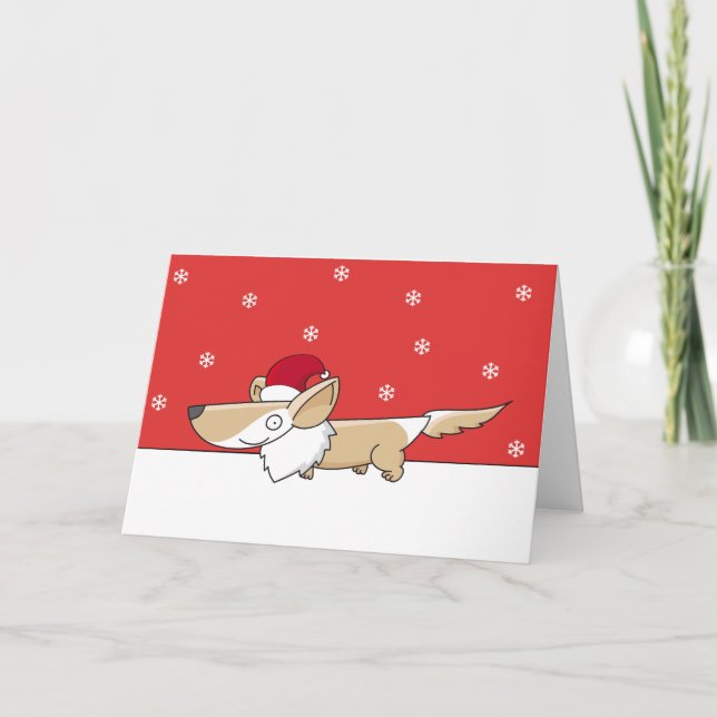 Pour Fêtes Annuelles Cartes Corgi de Noël (Devant)