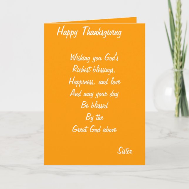 Pour Fêtes Annuelles Cartes d'action de grâces (Devant)
