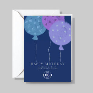 Pour Fêtes Annuelles Cartes d'anniversaire affaires avec ballons à logo