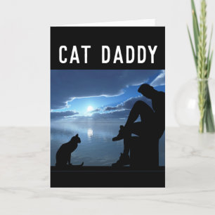 POUR FÊTES ANNUELLES CARTES D'ANNIVERSAIRE CHAT DAD MEN