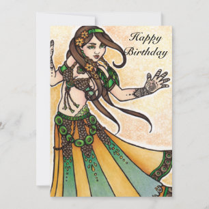 Pour Fêtes Annuelles Cartes d'anniversaire de la danseuse du ventre