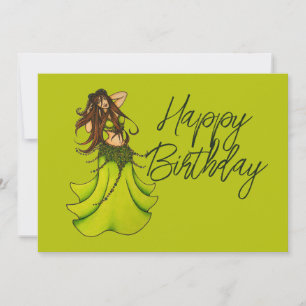 Pour Fêtes Annuelles Cartes d'anniversaire de la danseuse du ventre