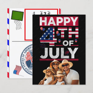 Pour Fêtes Annuelles Cartes d'anniversaire personnalisées du 4 juillet 