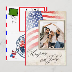 Pour Fêtes Annuelles Cartes d'anniversaire personnalisées du 4 juillet 