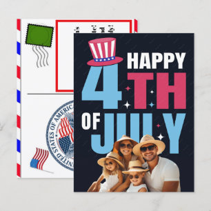 Pour Fêtes Annuelles Cartes d'anniversaire personnalisées du 4 juillet
