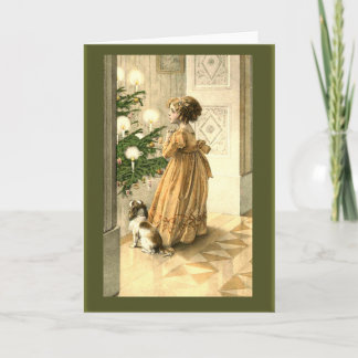 Pour Fêtes Annuelles Cartes d'arbre de Noël victorien et de petite