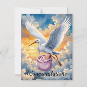 Pour Fêtes Annuelles Cartes d'arrivée de la petite fille