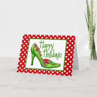 Pour Fêtes Annuelles Cartes d'art de chaussure de Noël